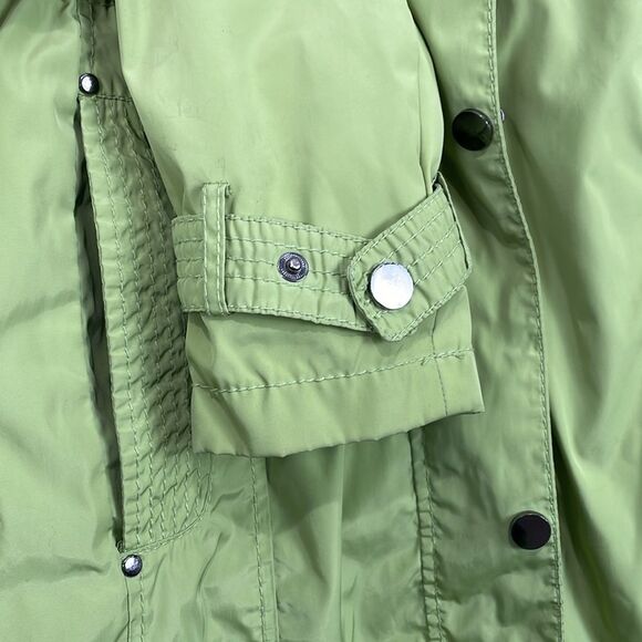 Johnston & Murphy Hip Length Rain Jacket Size XS (2/4) Green Hooded - Picture 4 of 13